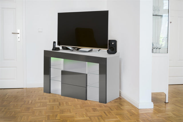 CORNER TV STAND - GREY
