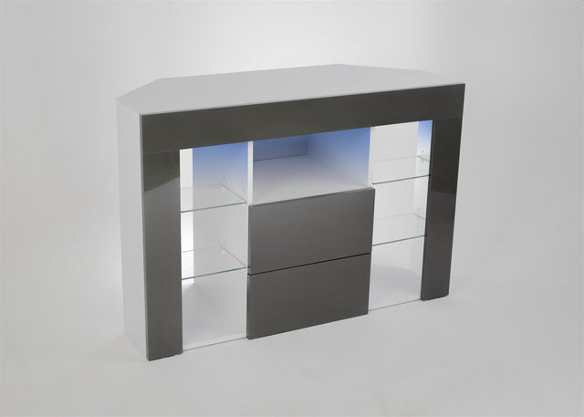 CORNER TV STAND - GREY