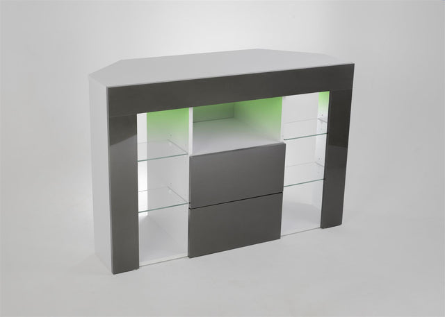CORNER TV STAND - GREY