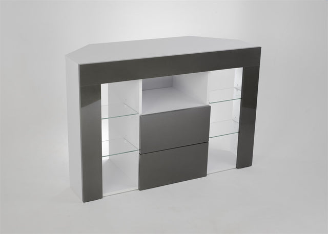 CORNER TV STAND - GREY
