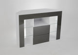 CORNER TV STAND - GREY
