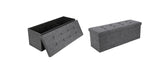 Folding Ottoman Storage Box Pouffe Seat Stool Home Chair Foot stool Bench LINEN
