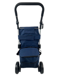 4 Wheeled Bag Soft Foam Grip Shopping Trolley - Navy