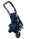 4 Wheeled Bag Soft Foam Grip Shopping Trolley - Navy