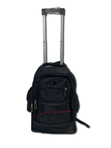 2 Wheel 50cm Cabin Holdall Rucksack - Black, Design 2