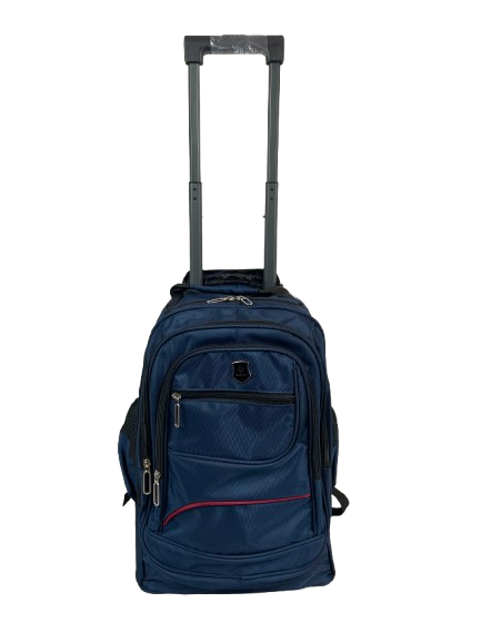 2 Wheel 50cm Cabin Holdall Rucksack - Navy, Design 2