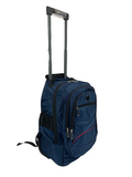 2 Wheel 50cm Cabin Holdall Rucksack - Navy, Design 2