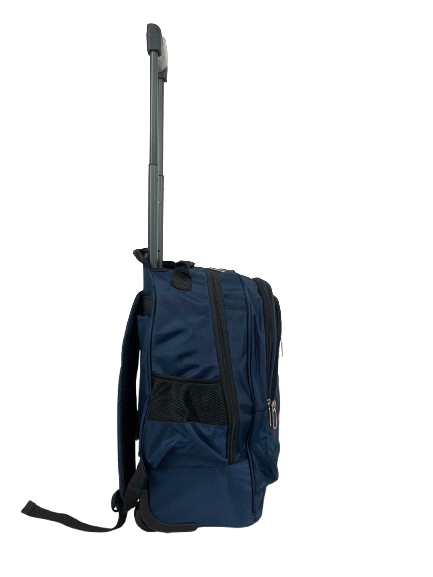 2 Wheel 50cm Cabin Holdall Rucksack - Navy, Design 2