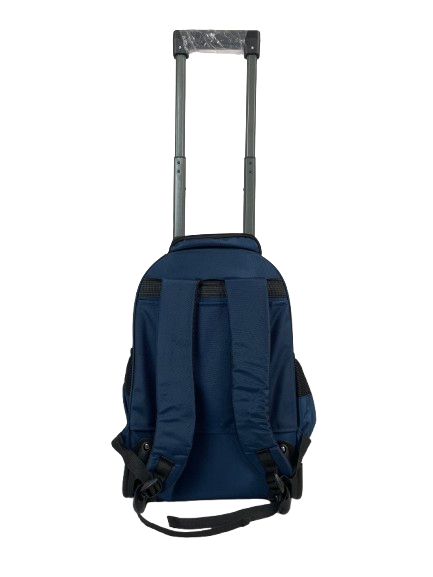 2 Wheel 50cm Cabin Holdall Rucksack - Navy, Design 1