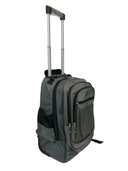 2 Wheel 50cm Cabin Holdall Rucksack - Grey, Design 1