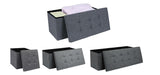 Folding Ottoman Storage Box Pouffe Seat Stool Home Chair Foot stool Bench LINEN