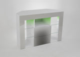 CORNER TV STAND - WHITE