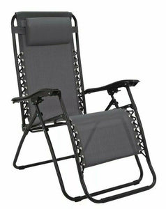 BRAND NEW FOLDING GRAVITY PADDED SUN LOUNGER GARDEN BEACH CHAIR RECLINER SINGLE